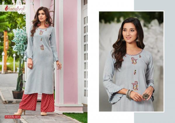 Rangjyot Parin 3-Rayon-Kurti-With-Plazzo